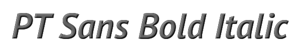 PT Sans Bold Italic 