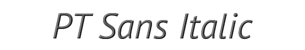 PT Sans Italic 