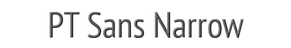 PT Sans Narrow 
