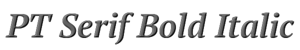 PT Serif Bold Italic 