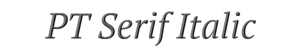 PT Serif Italic 