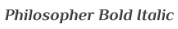 Philosopher Bold Italic 