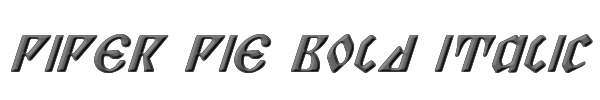 Piper Pie Bold Italic 