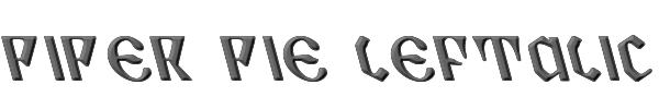 Piper Pie Leftalic 