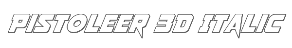 Pistoleer 3D Italic 