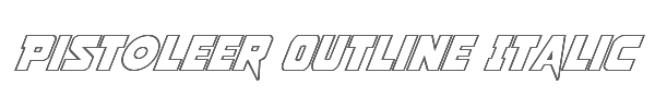 Pistoleer Outline Italic 