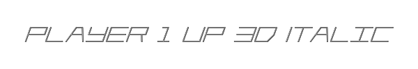 Player 1 Up 3D Italic 