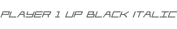 Player 1 Up Black Italic 