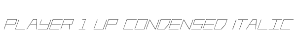 Player 1 Up Condensed Italic 