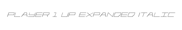 Player 1 Up Expanded Italic 