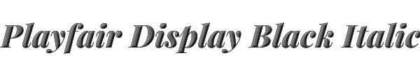 Playfair Display Black Italic 