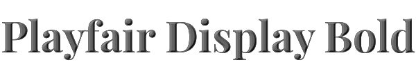 Playfair Display Bold 