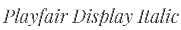 Playfair Display Italic 