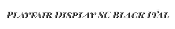 Playfair Display SC Black Italic 