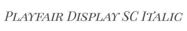 Playfair Display SC Italic 