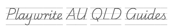 Playwrite AU QLD Guides 