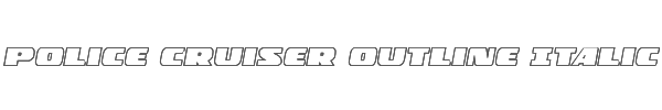 Police Cruiser Outline Italic 