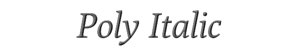 Poly Italic 