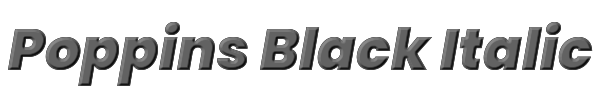 Poppins Black Italic 
