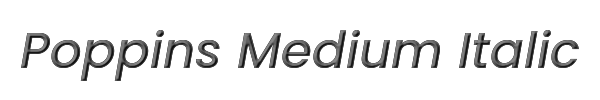 Poppins Medium Italic 