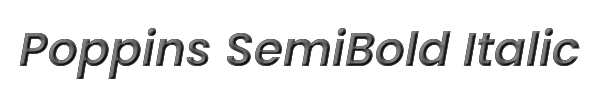 Poppins SemiBold Italic 