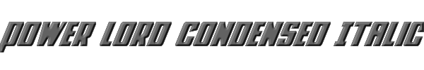 Power Lord Condensed Italic 