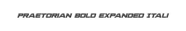 Praetorian Bold Expanded Italic 