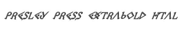 Presley Press ExtraBold Ital 