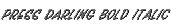 Press Darling Bold Italic 