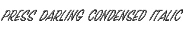 Press Darling Condensed Italic 