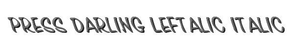 Press Darling Leftalic Italic 