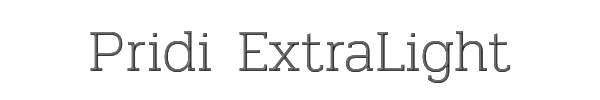 Pridi ExtraLight 