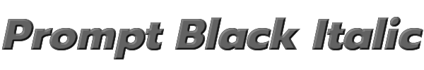 Prompt Black Italic 