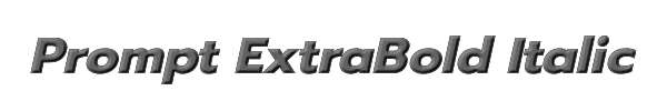 Prompt ExtraBold Italic 