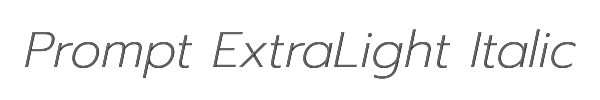 Prompt ExtraLight Italic 
