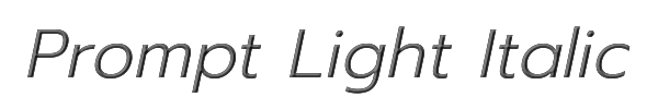 Prompt Light Italic 