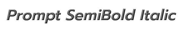 Prompt SemiBold Italic 