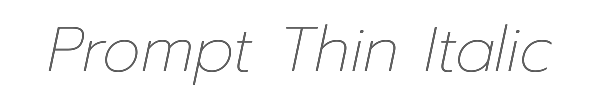 Prompt Thin Italic 
