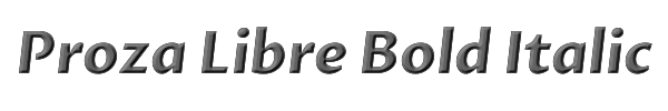 Proza Libre Bold Italic 