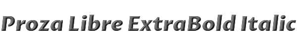 Proza Libre ExtraBold Italic 
