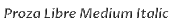 Proza Libre Medium Italic 