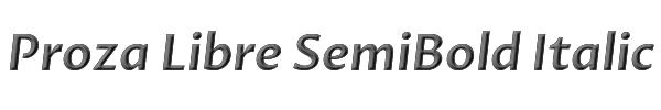 Proza Libre SemiBold Italic 