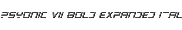 PsYonic VII Bold Expanded Italic 