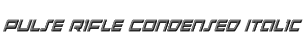 Pulse Rifle Condensed Italic 