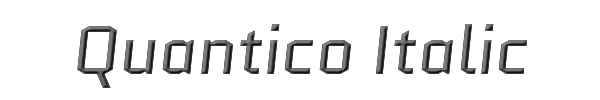 Quantico Italic 