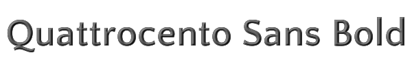 Quattrocento Sans Bold 