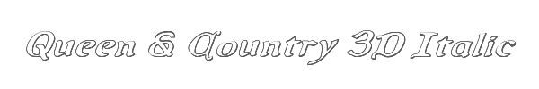 Queen & Country 3D Italic 