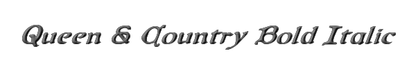 Queen & Country Bold Italic 