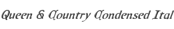 Queen & Country Condensed Italic 