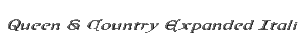 Queen & Country Expanded Italic 